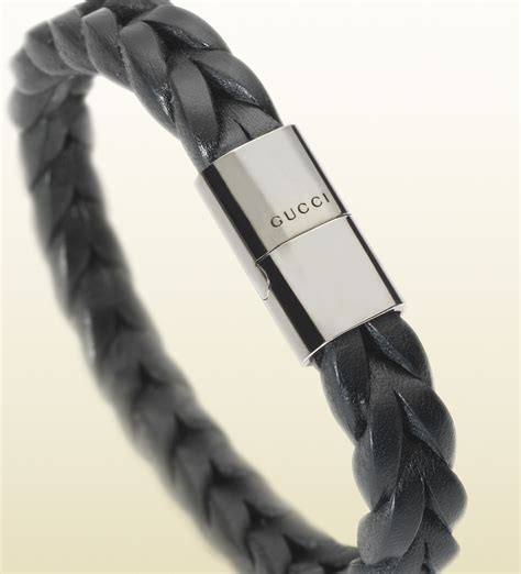 gucci men's leather bracelet|men's gucci bracelet sale.